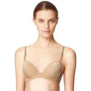 #703 Calvin Klein Seductive Comfort Customized Lift Bra Dune Nude Size 30D
